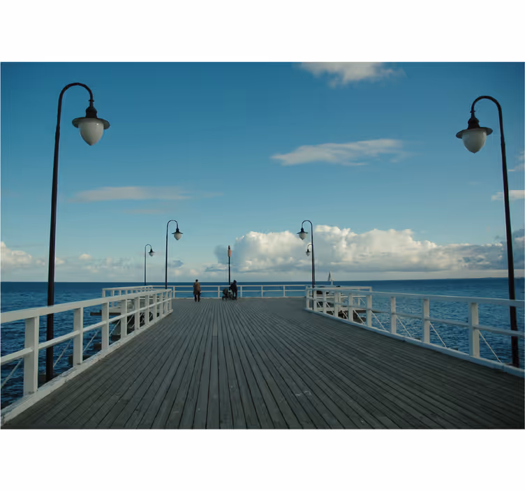 Living room roller blind pier in sopot - TenStickers