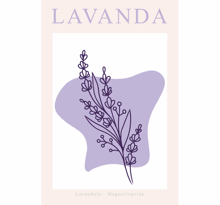 Living room roller blind minimalist lavender - TenStickers