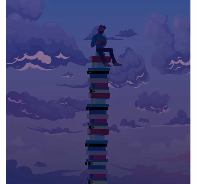 Living room roller blind book tower design - TenStickers
