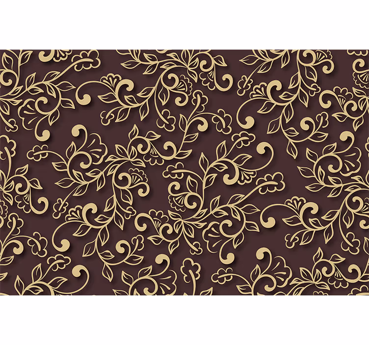Living room roller blind in golden tree leaves design - TenStickers