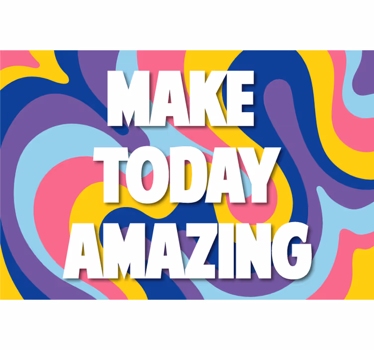 Living room roller blind make today amazing with art - TenStickers