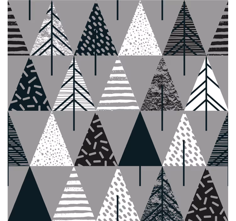 Living room roller blind minimalist tree design - TenStickers