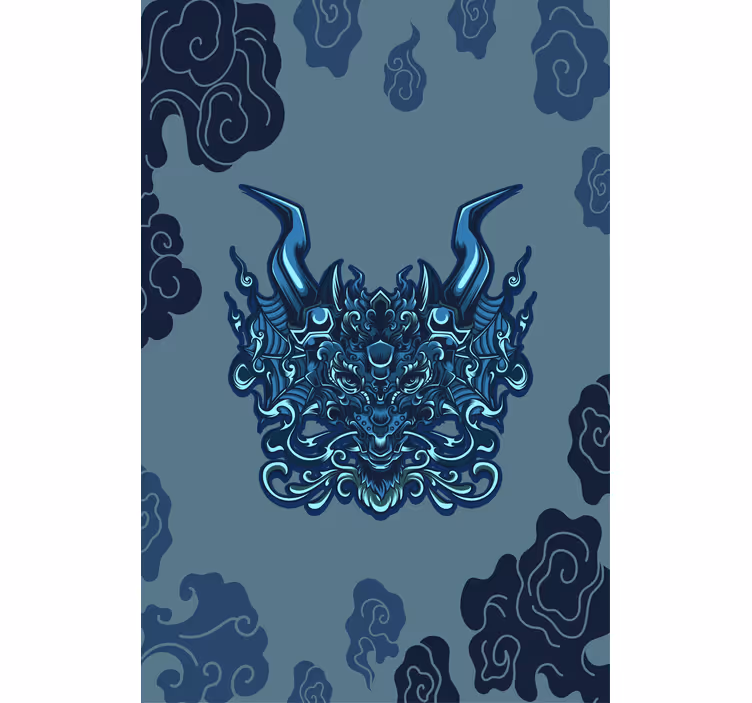 Living room roller blind mythical dragon design - TenStickers