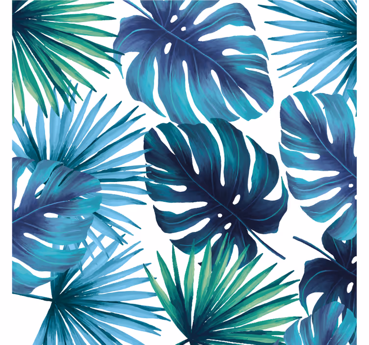 Living room roller blind tropical leaves california style - TenStickers