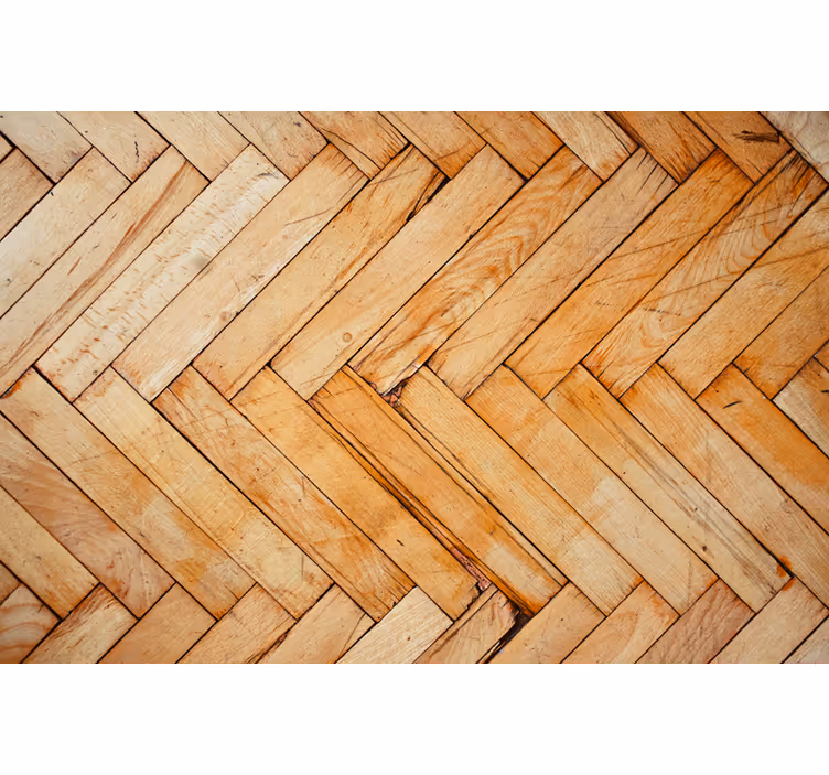 Living room roller blind wooden blocks industrial style - TenStickers