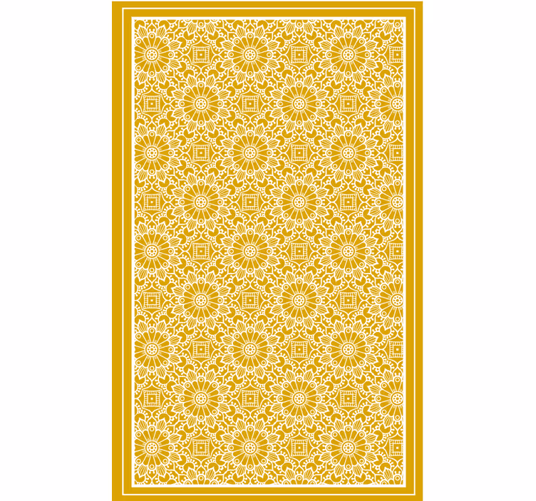 Bedroom roller blind in vintage yellow shape - TenStickers