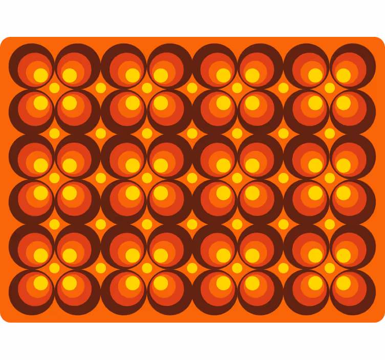 Bedroom roller blind 70s pop yellow circles - TenStickers