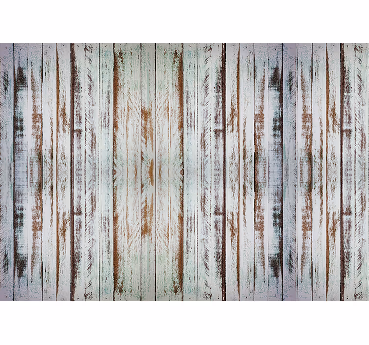 Bedroom roller blind in stripped wood finish - TenStickers
