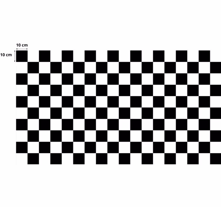 Bedroom roller blind chessboard design - TenStickers