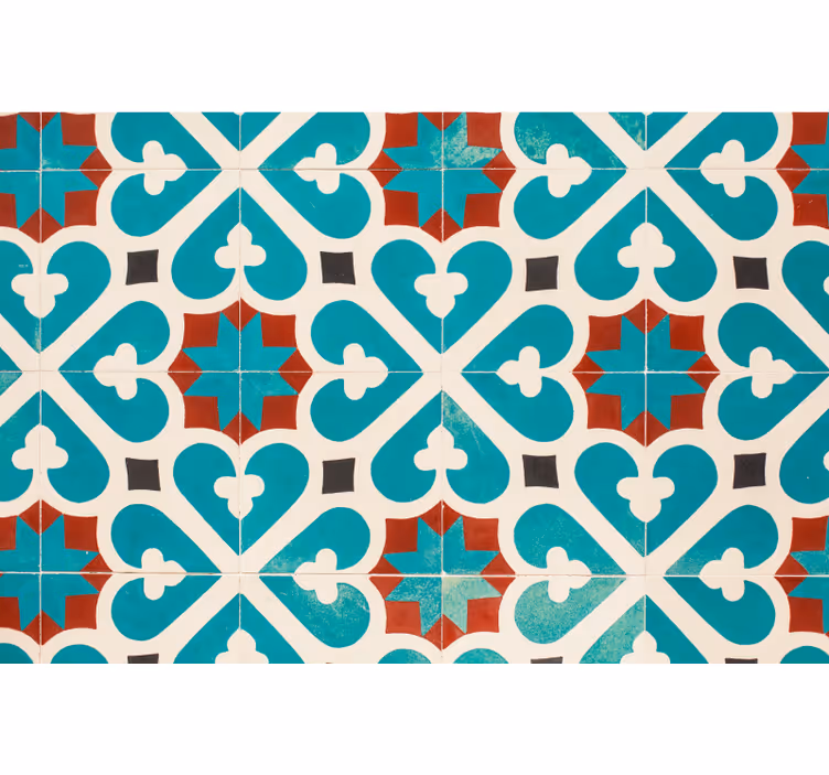 Bedroom roller blind for tiled floor with brown accents - TenStickers