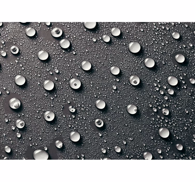 Gray roller blind with gray bathroom mural and bubbles - TenStickers