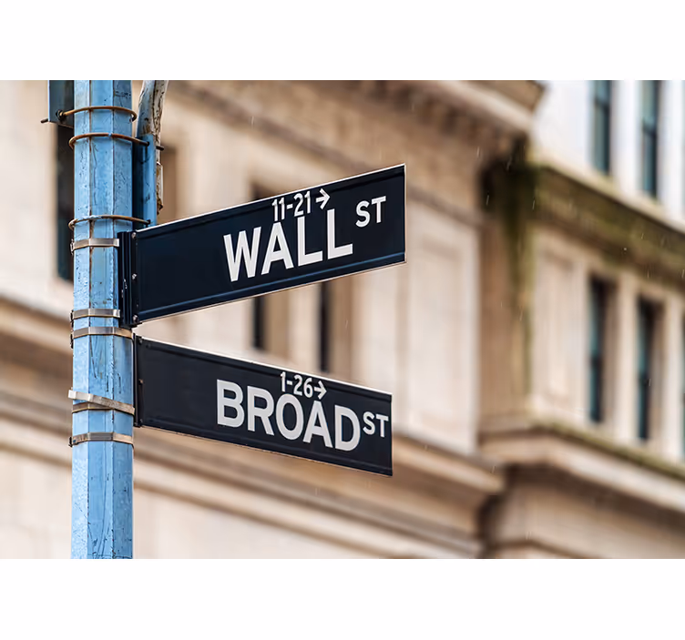 Beige roller blind new york wall street sign - TenStickers