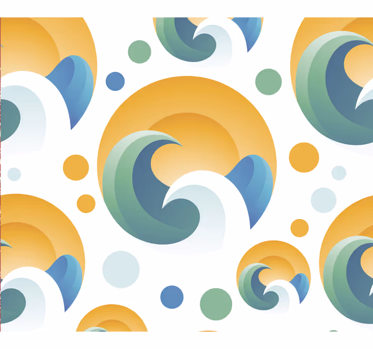 Vintage roller blind with 70s sun design - TenStickers