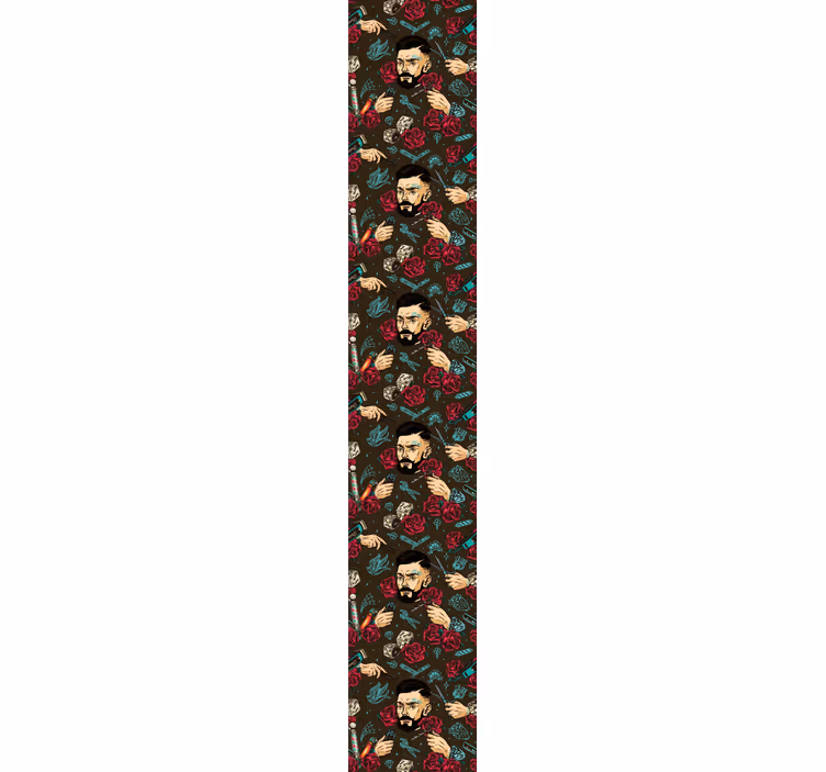 Vintage roller blind barber shop style - TenStickers