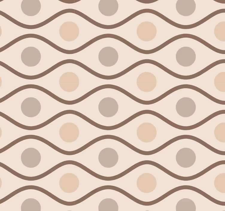 Vintage roller blind beige 70s style - TenStickers