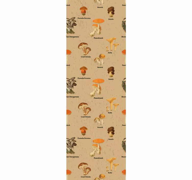 Vintage roller blind in vintage mushroom styles - TenStickers
