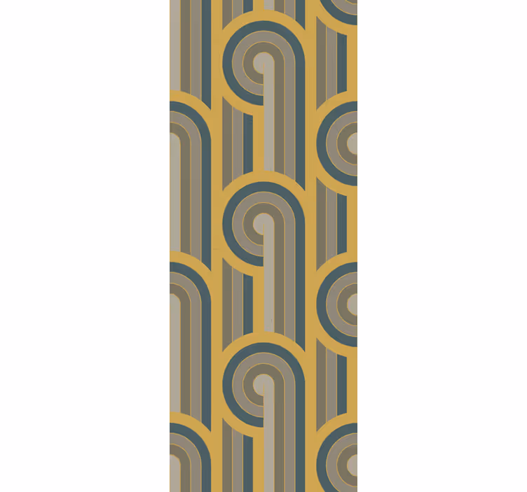 Vintage roller blind with geometric art deco design - TenStickers