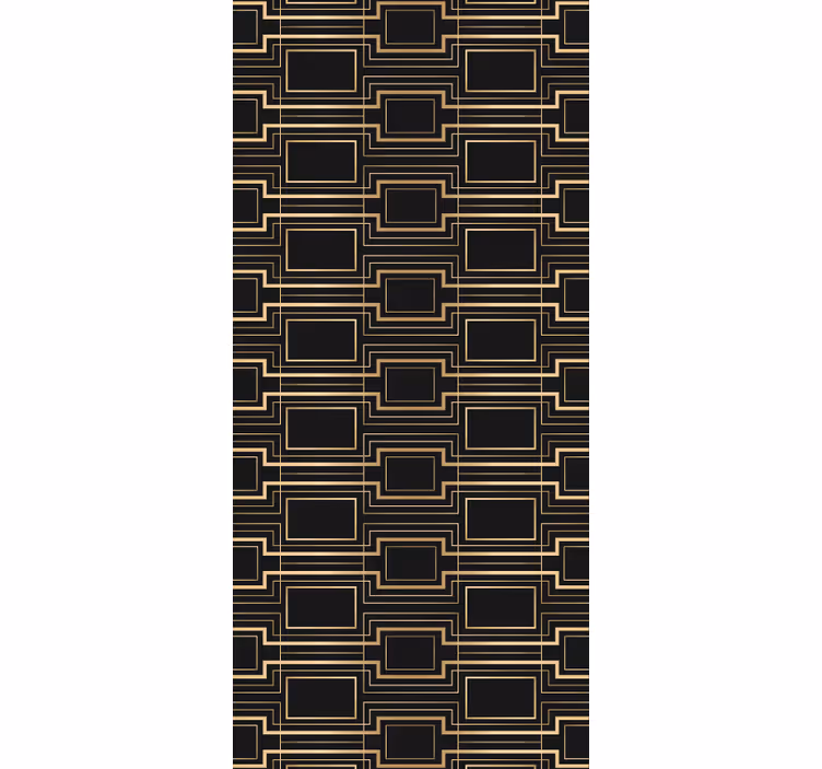Vintage roller blind with gold frame art decor - TenStickers