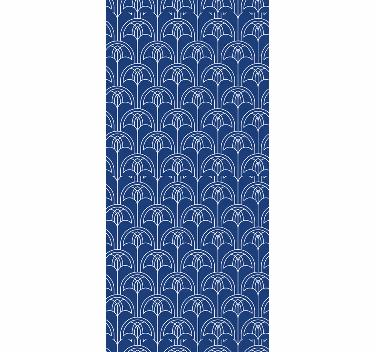 Vintage roller blind in blue art decor style - TenStickers