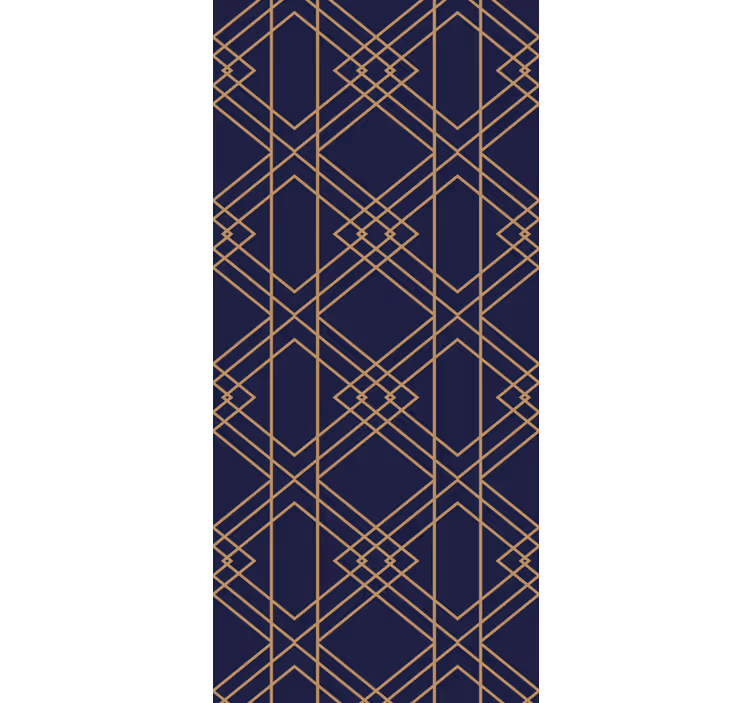 Vintage roller blind with golden interlaced squares pattern - TenStickers