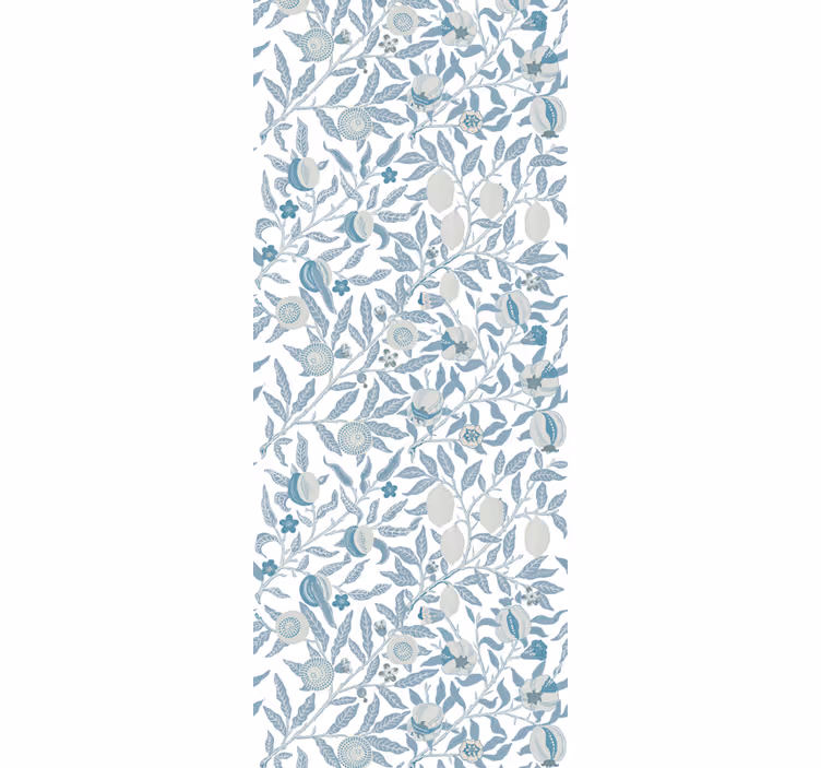 Vintage roller blind with blue floral victorian design - TenStickers