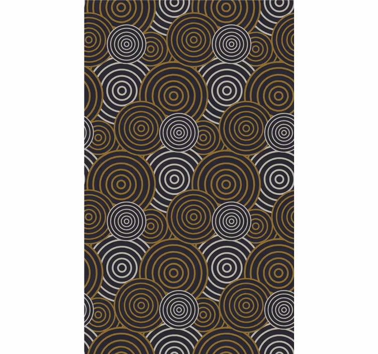 Vintage roller blind with line circle patterns - TenStickers
