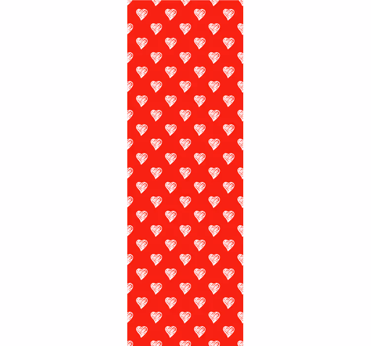 Vintage roller blind with seamless heart patterns - TenStickers