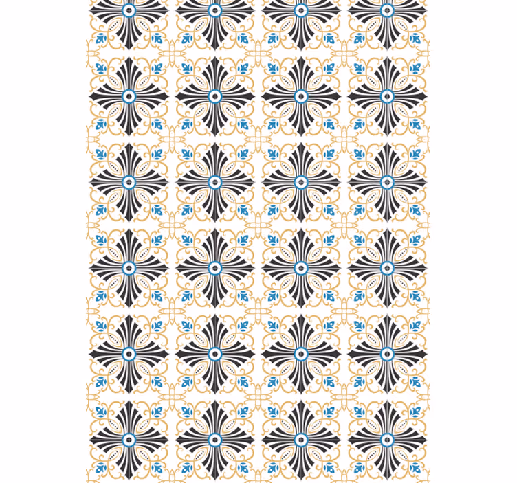 Vintage roller blind with classic spiral design - TenStickers