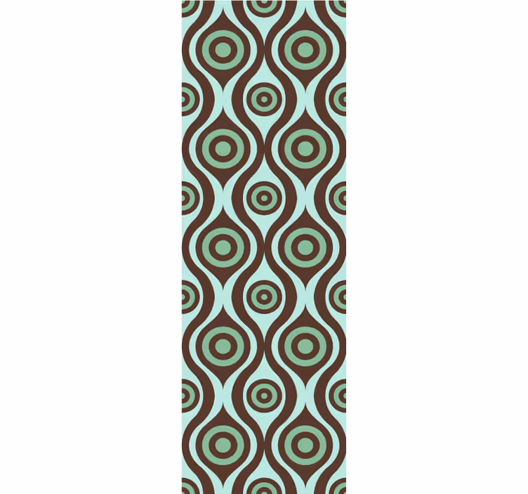 Vintage roller blind with 70's irregular shapes pattern - TenStickers