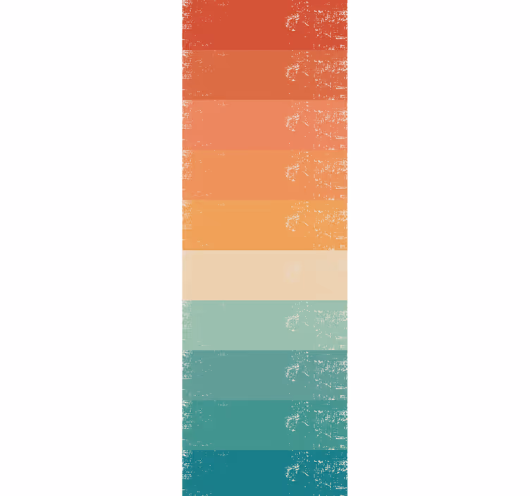 Vintage roller blind retro striped rainbow - TenStickers