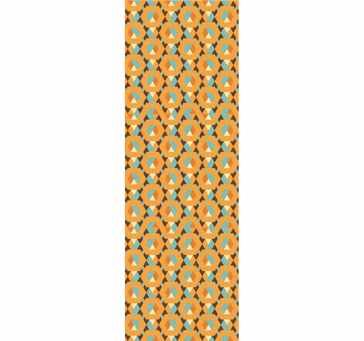 Vintage roller blind with geometric serene shapes - TenStickers