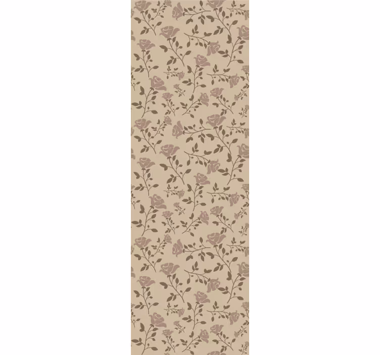 Vintage roller blind in brown vintage rose pattern - TenStickers