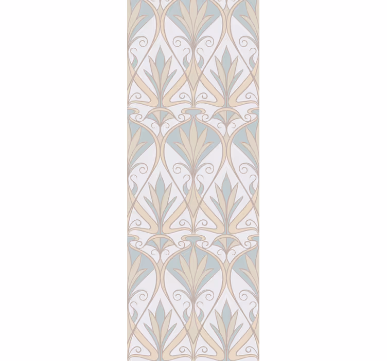 Vintage roller blind with botanical retro floral design - TenStickers