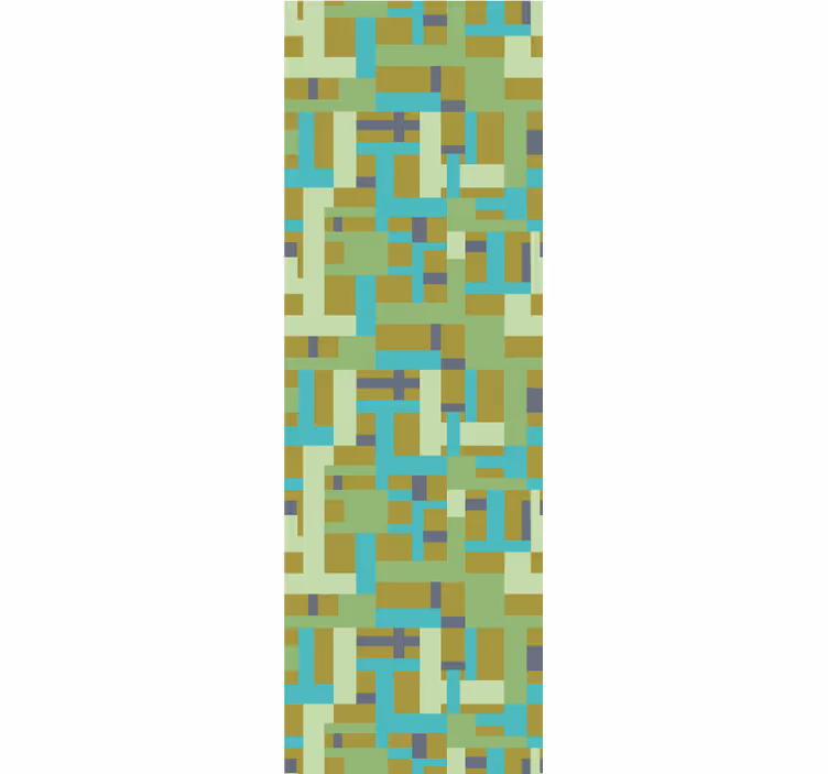 Vintage roller blind in vibrant retro rectangle design - TenStickers