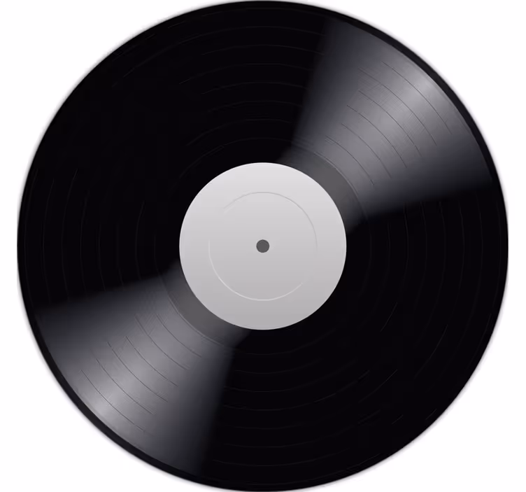 Black roller blind black vinyl record - TenStickers