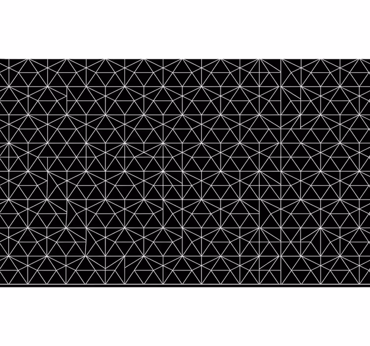 Black roller blind lined star pattern - TenStickers
