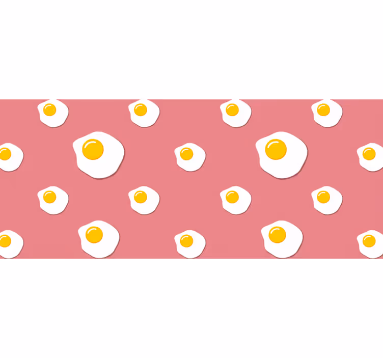 Pink roller blind with fried eggs design - TenStickers