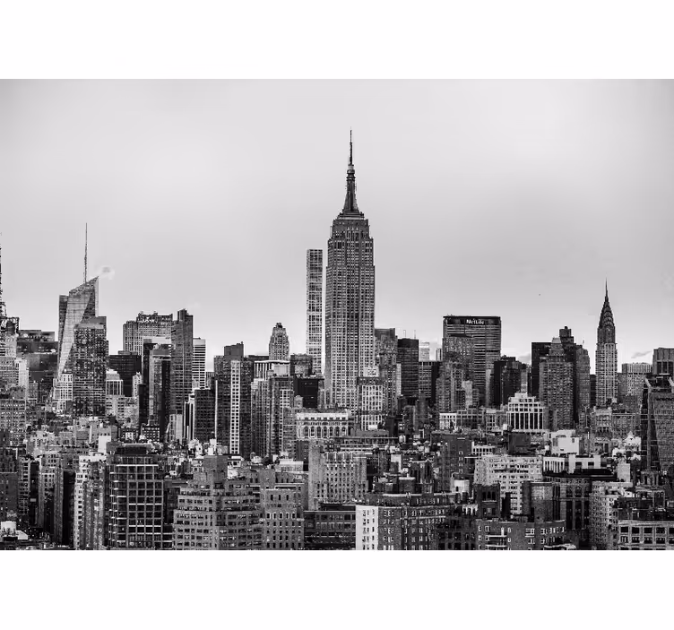 Living room roller blind featuring nyc black and white - TenStickers