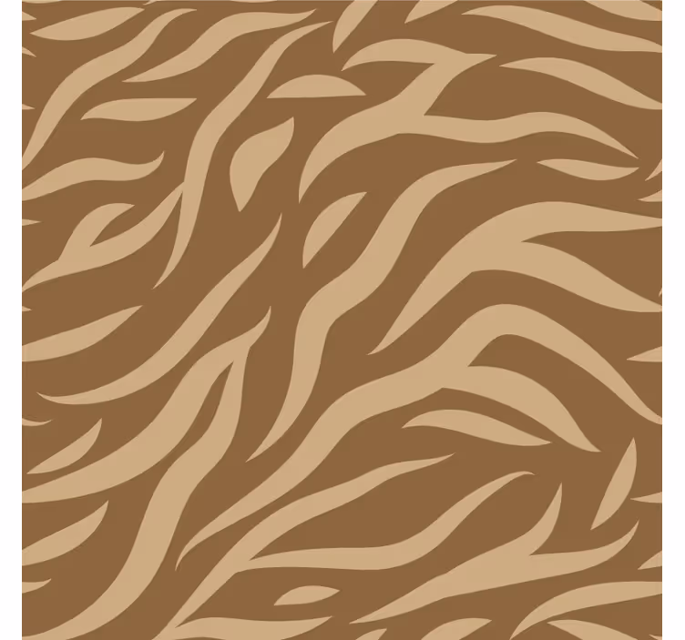 Living room roller blind in brown and beige tiger pattern - TenStickers