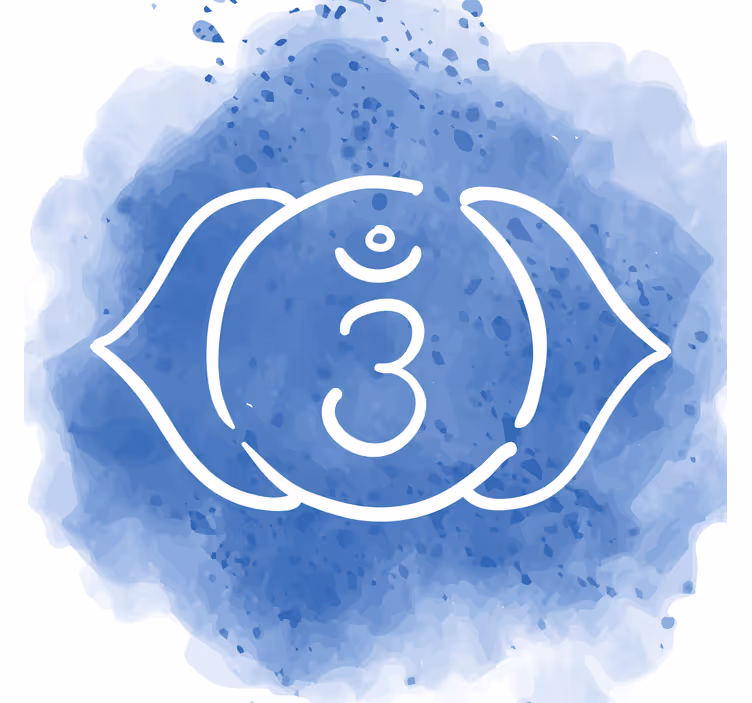 Living room roller blind eye of insight symbol - TenStickers