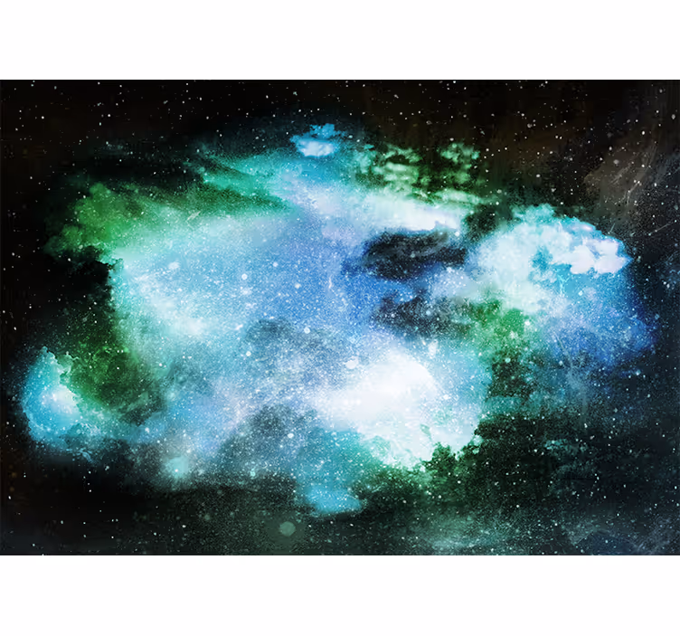 Living room roller blind with stunning cosmic rain - TenStickers