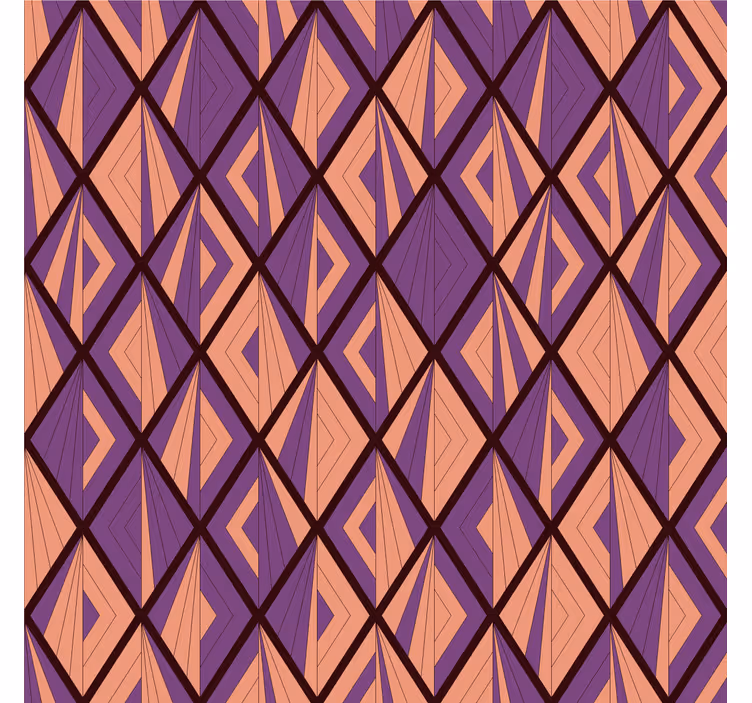 Living room roller blind african purple diamond design - TenStickers