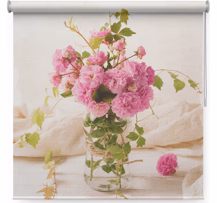 Living room roller blind with wilted roses design - TenStickers