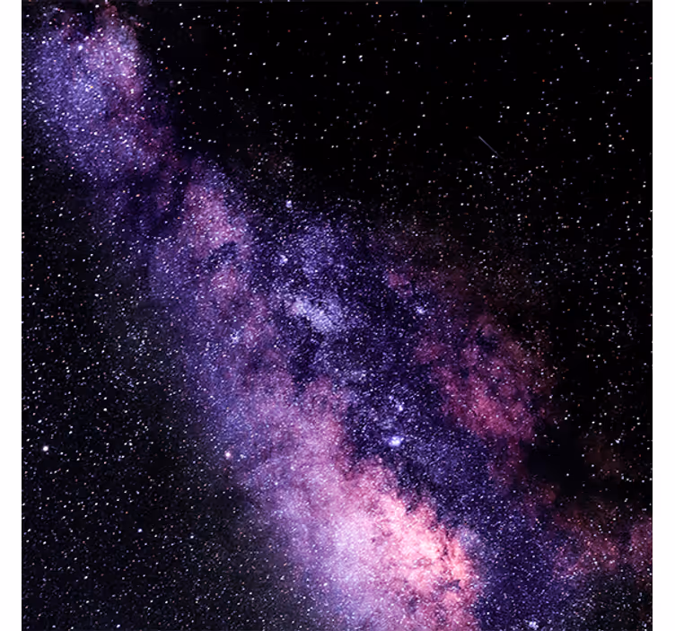 Living room roller blind beautiful purple galaxy view - TenStickers