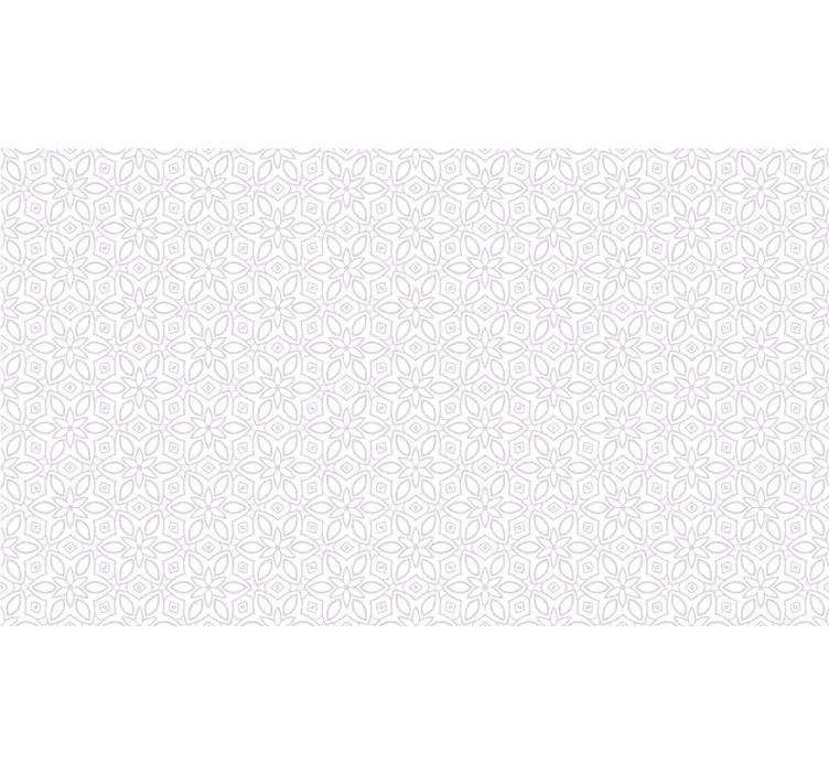 White roller blind floral hydraulic design - TenStickers