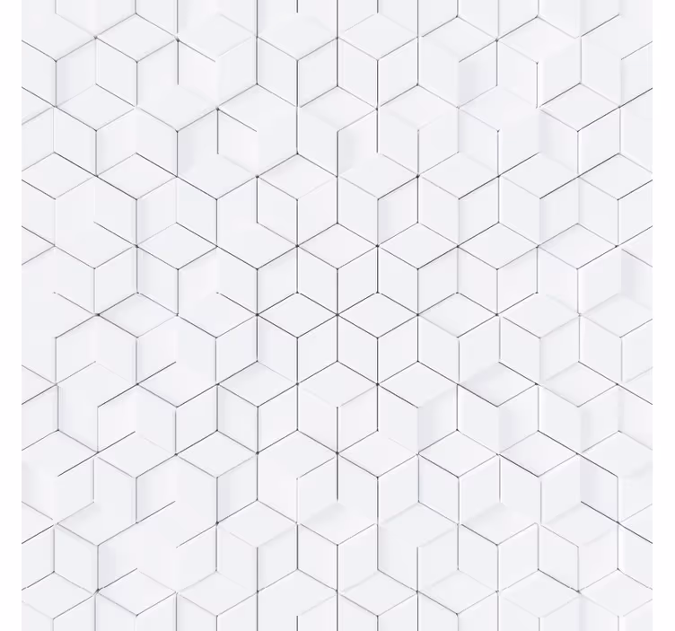 White roller blind with geometric pattern surface - TenStickers