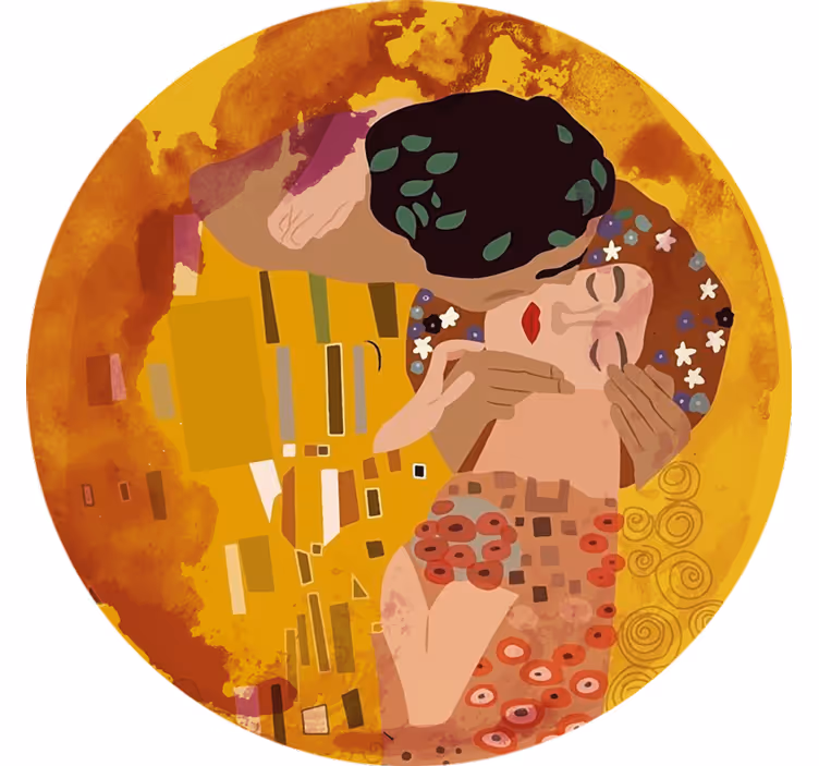 Bedroom roller blind klimt's kiss - TenStickers