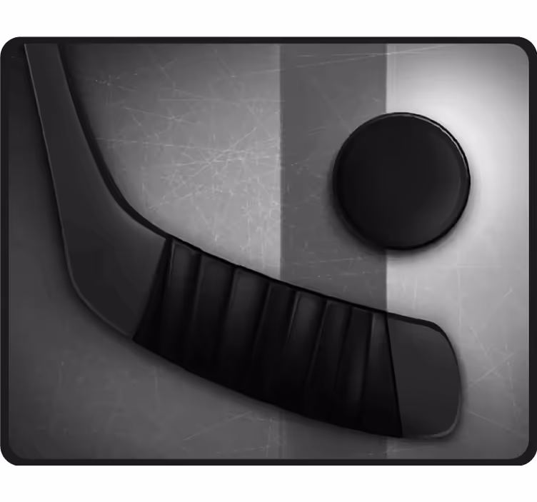 Bedroom roller blind realistic ice hockey design - TenStickers