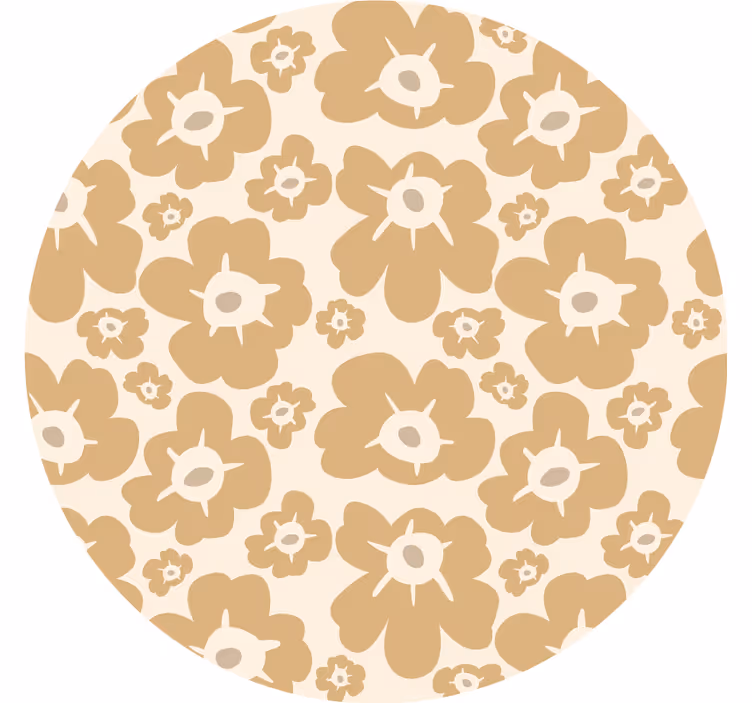 Bedroom roller blind beige poppies design - TenStickers