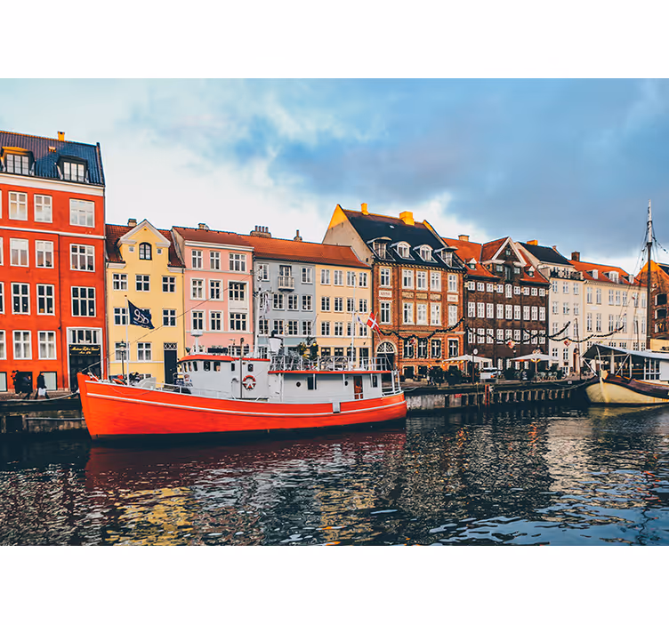 Bedroom roller blind inspired by the vibrant nyhavn - TenStickers